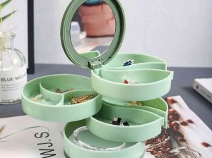 Jewelry Storage Box With Mirror